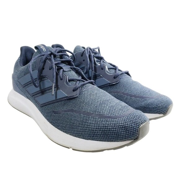 Adidas Mens Size 13 Cloudfoam Comfort Running Shoes Navy/White - Picture 1 of 9